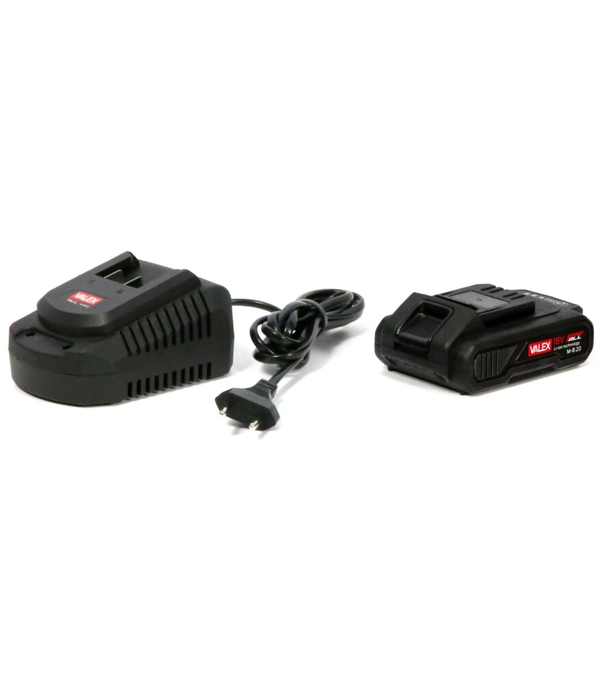 KIT CARICABATTERIE SINGOLO E BATTERIA DI RICAMBIO VALEX "ONE ALL" - 18V 2 AH