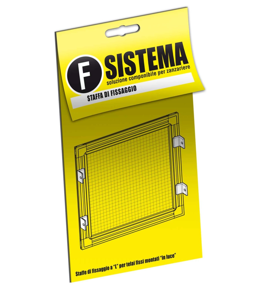 STAFFA FISSAGGIO A MURO A L SISTEMA 4 PEZZI