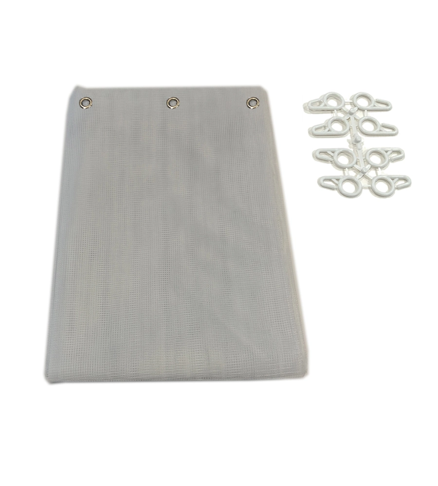 TENDA ZANZARIERA AD ANELLI PER PORTAFINESTRA BIANCO 150X250 CM