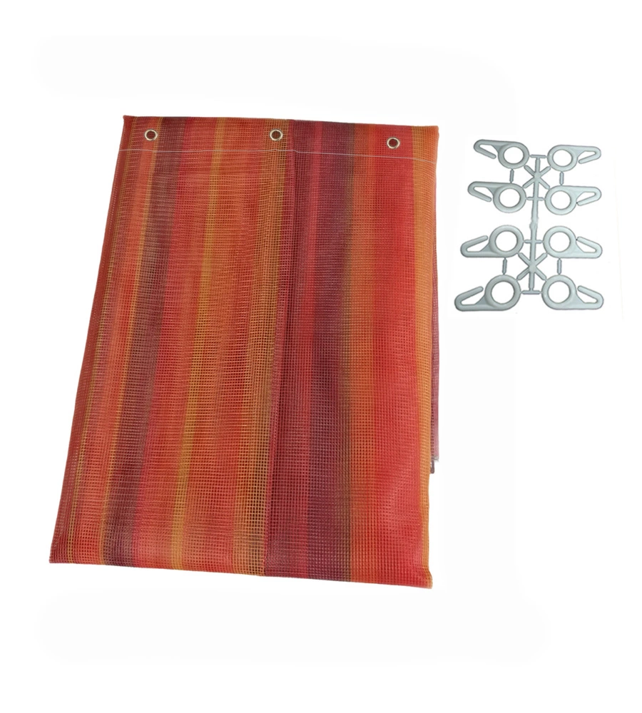TENDA ZANZARIERA AD ANELLI PER PORTAFINESTRA FANTASIA ARANCIONE 150X250 CM
