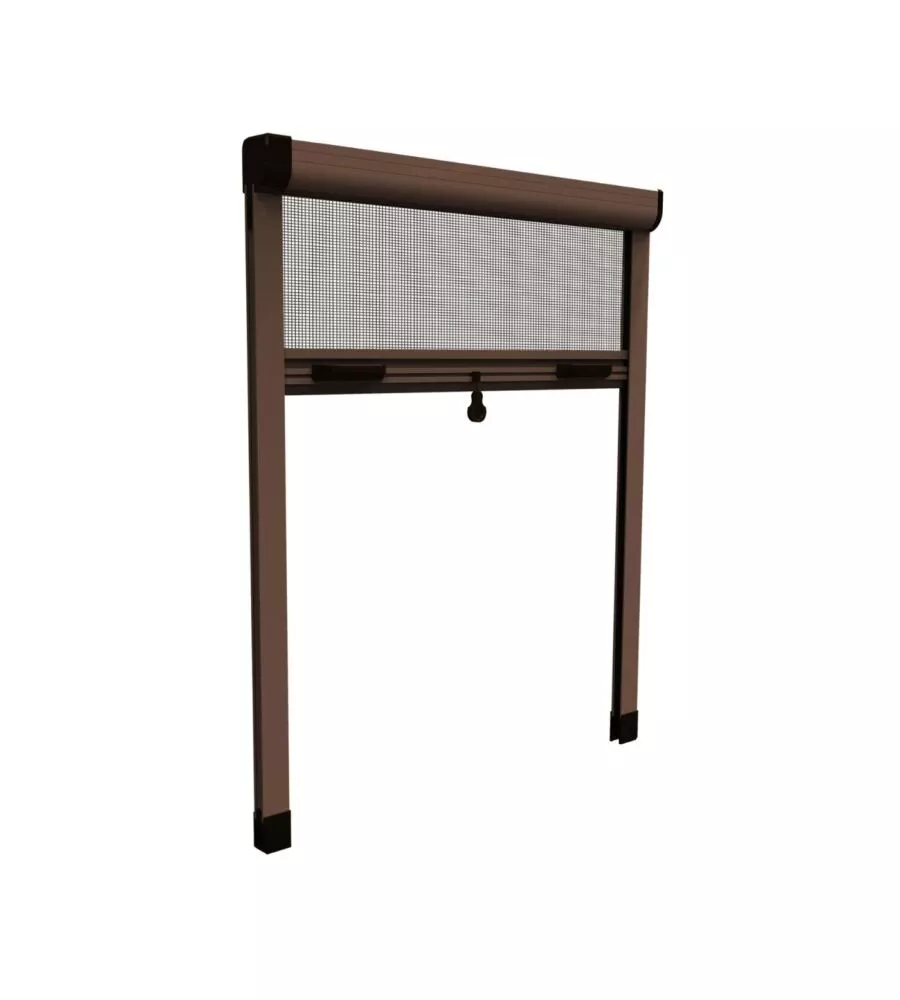 ZANZARIERA VERTICALE AVVOLGIBILE "ROTO" MARRONE 80X170 CM