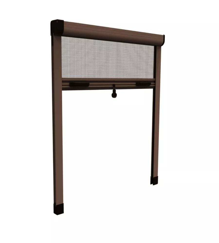 ZANZARIERA VERTICALE AVVOLGIBILE "ROTO" MARRONE 100X170 CM