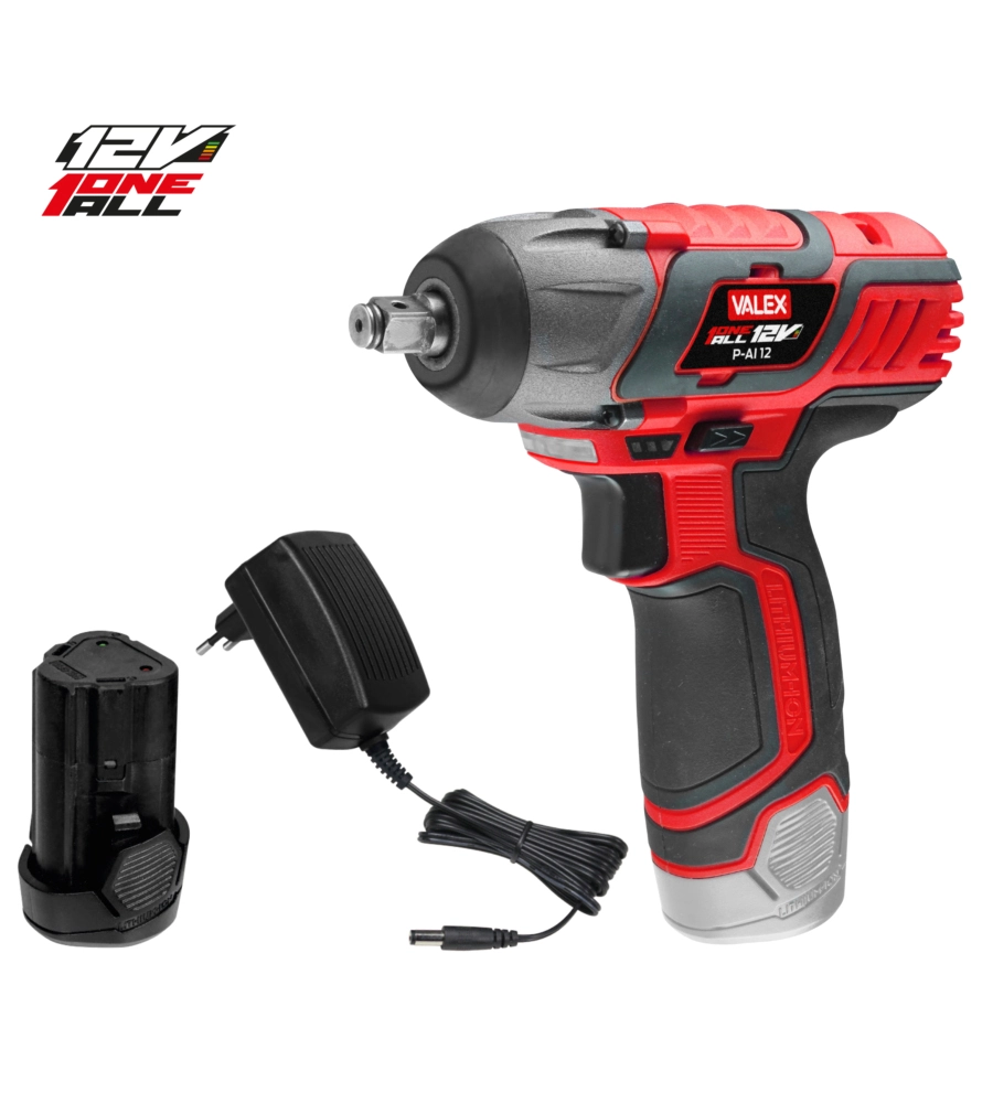 AVVITATORE AD IMPULSI A BATTERIA VALEX "P-AI 12" 12V, CON BATTERIA 2AH E CARICABATTERIE