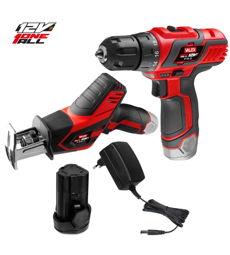 KIT TRAPANO AVVITATORE E SEGA A GATTUCCIO 12V - VALEX