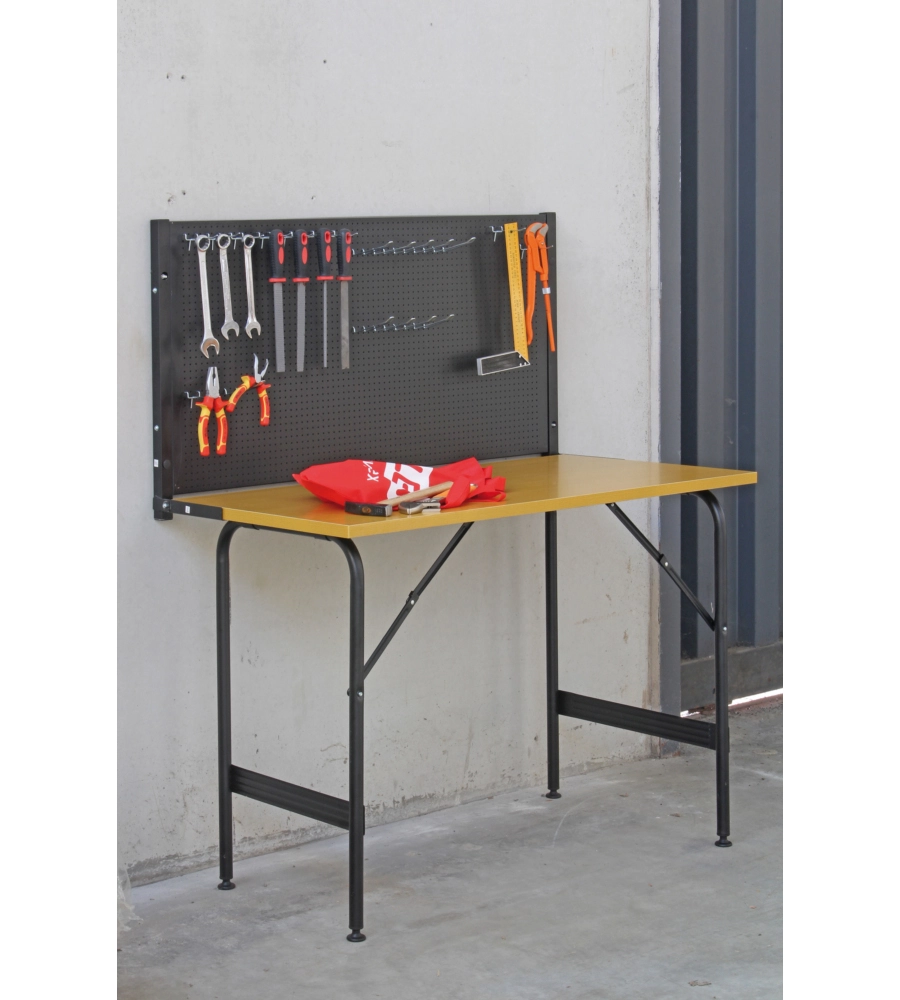 BANCO DA LAVORO RICHIUDIBILE CON PANNELLO VALEX - 117X60X145 CM