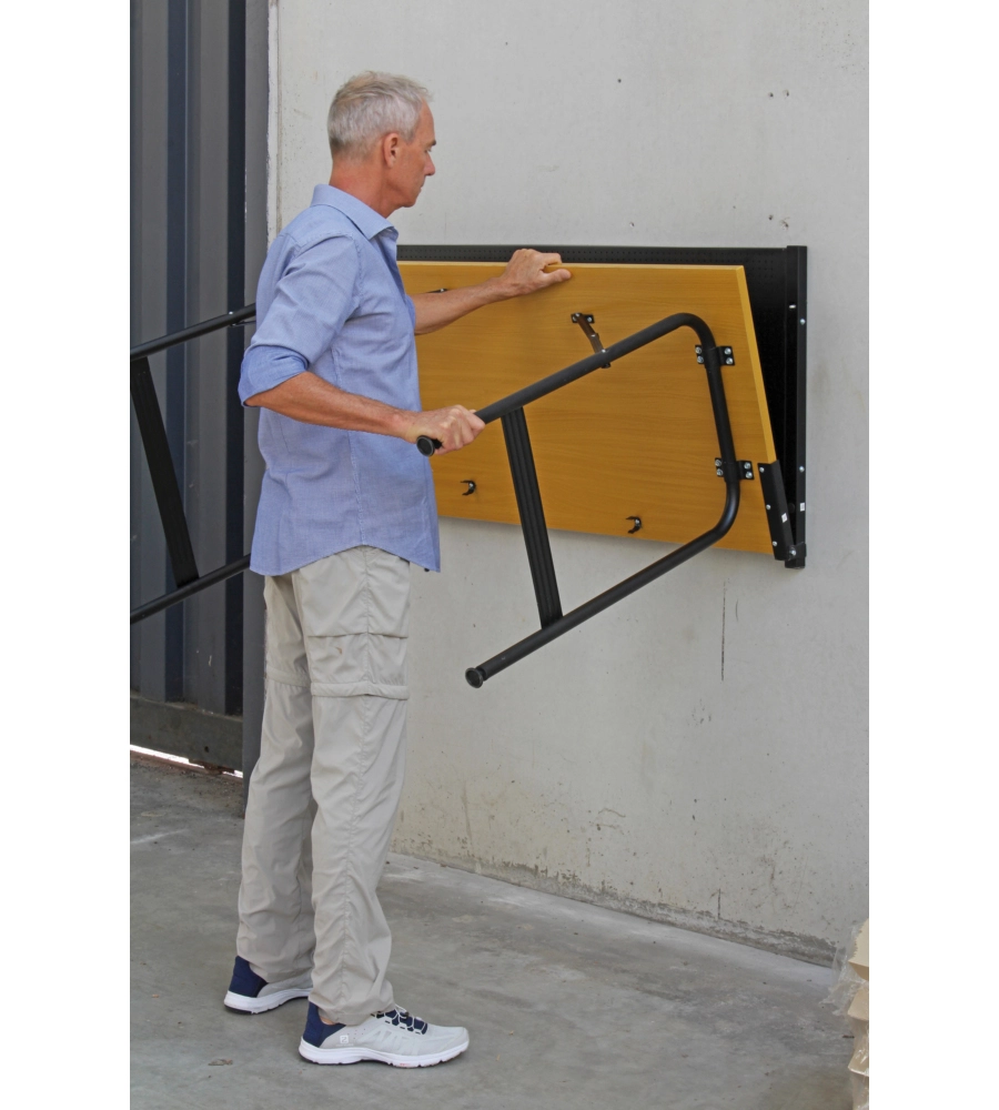 BANCO DA LAVORO RICHIUDIBILE CON PANNELLO VALEX - 117X60X145 CM