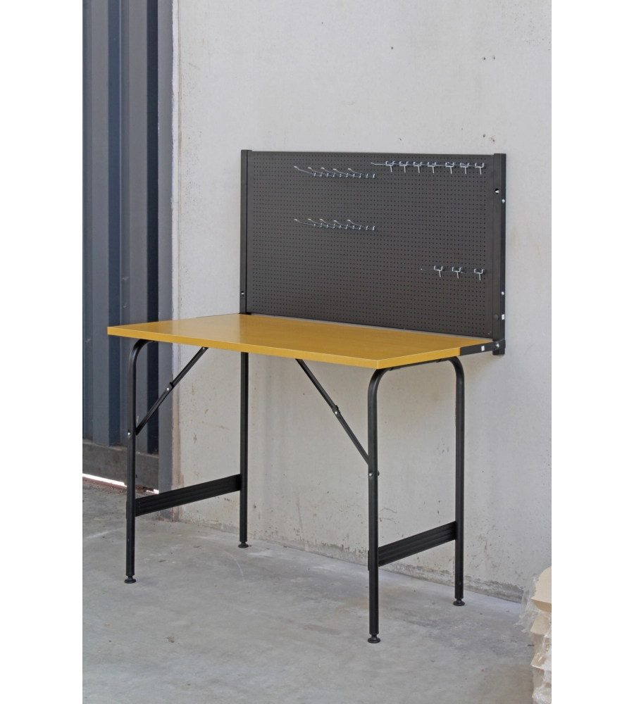 BANCO DA LAVORO RICHIUDIBILE CON PANNELLO VALEX - 117X60X145 CM