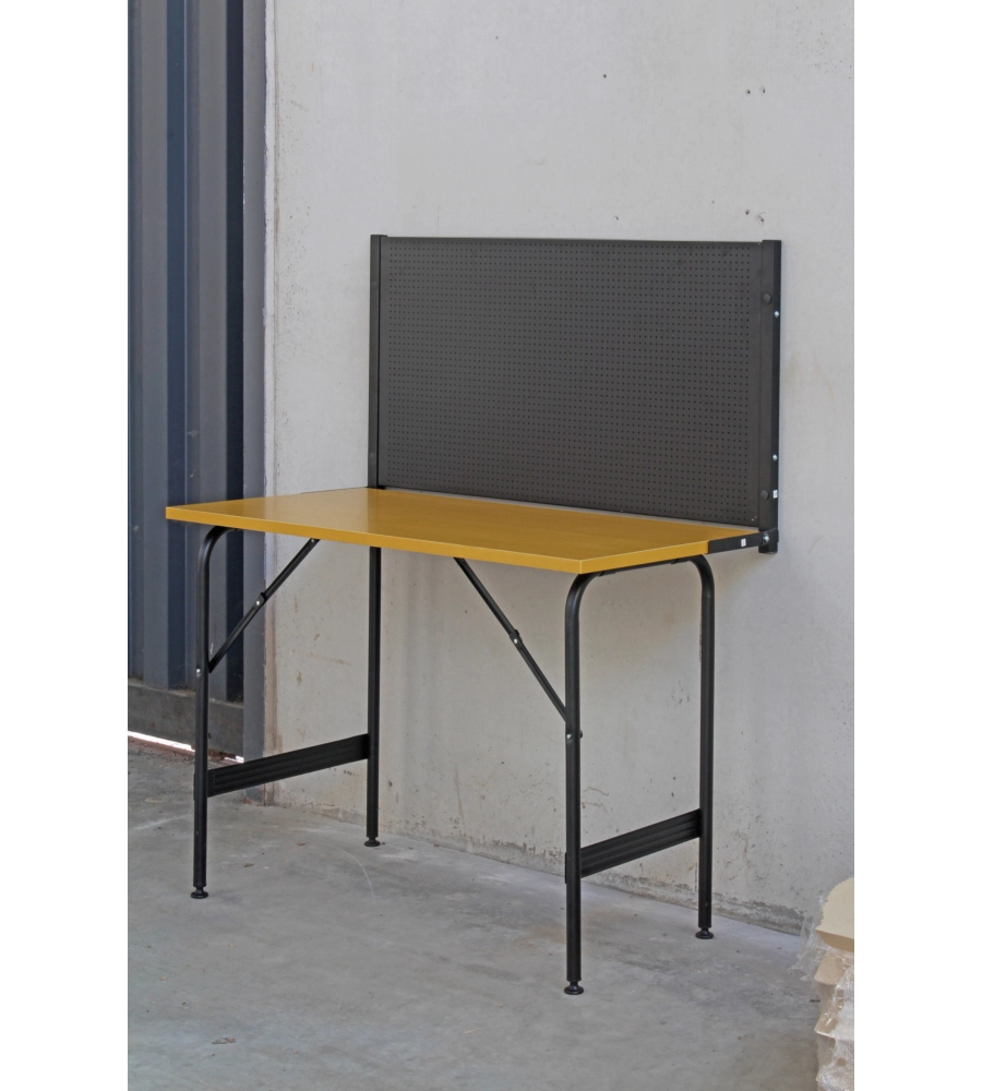 BANCO DA LAVORO RICHIUDIBILE CON PANNELLO VALEX - 117X60X145 CM