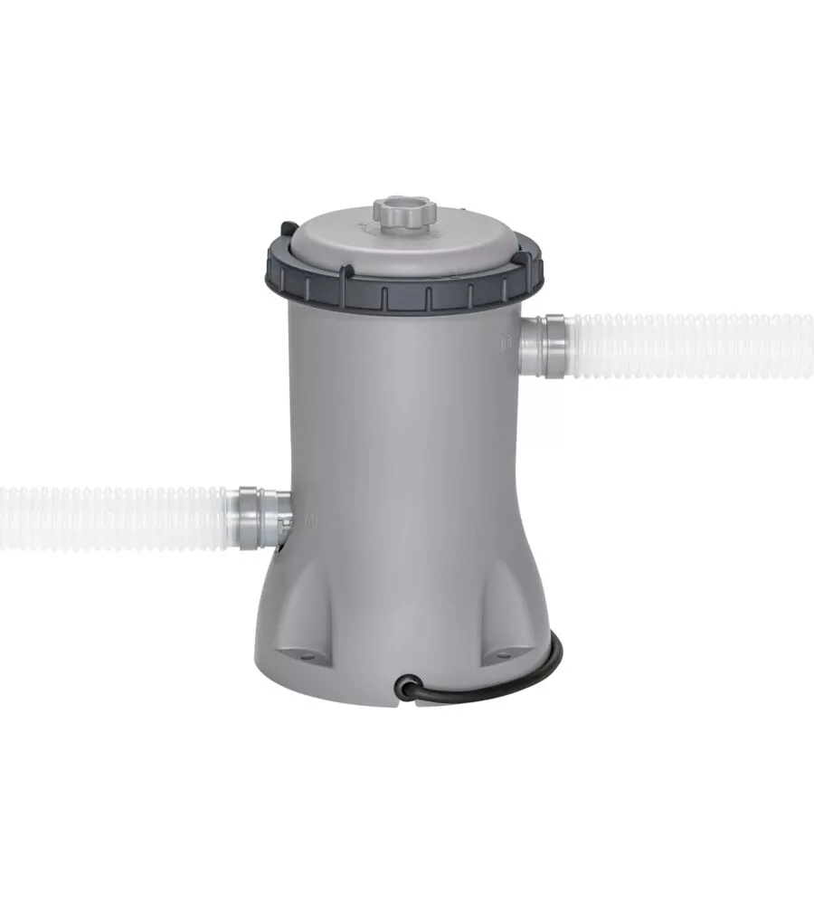 PISCINA FUORI TERRA CON STRUTTURA RETTANGOLARE BESTWAY "POWER STEEL" GRIGIO SCURO 412x201x122 CM