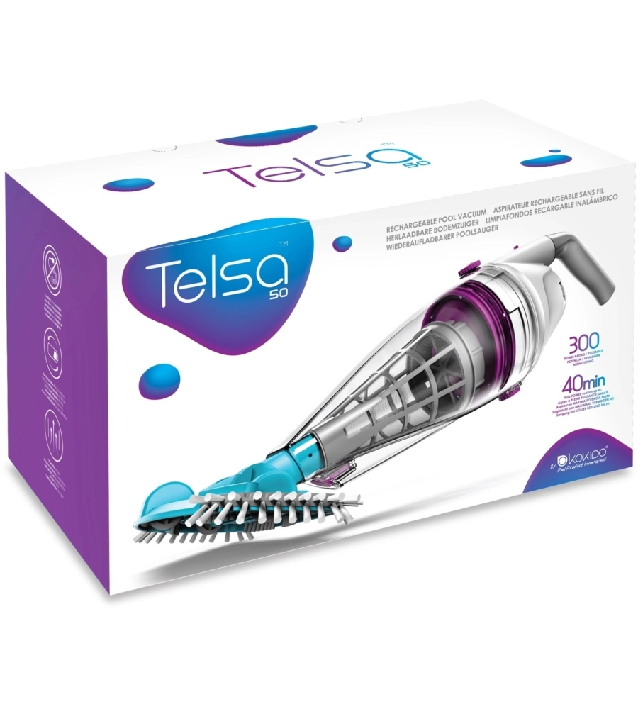ASPIRATORE RICARICABILE PER PULIZIA PISCINE KOKIDO "TELSA 50"