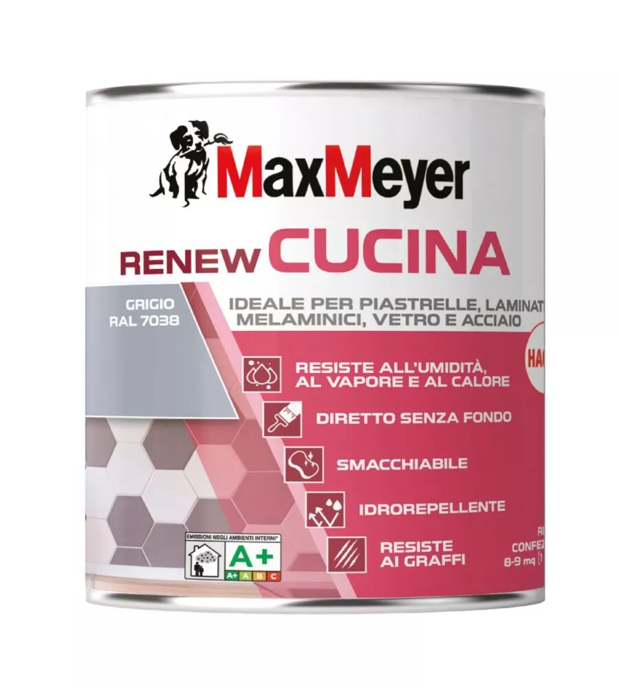 SMALTO ALL'ACQUA CUCINA MAX MEYER "RENEW" GRIGIO 0,75 LT