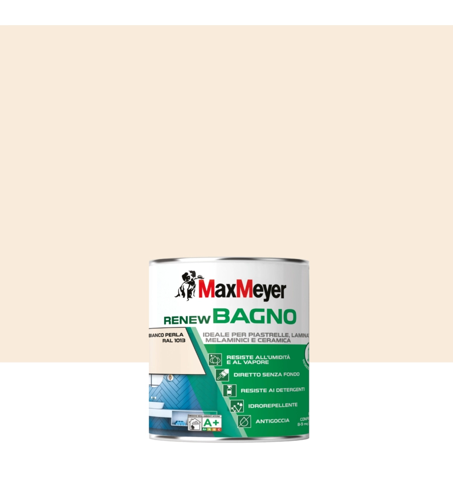 SMALTO ALL'ACQUA BAGNO MAX MEYER "RENEW" BIANCO PERLA 0,75 LT