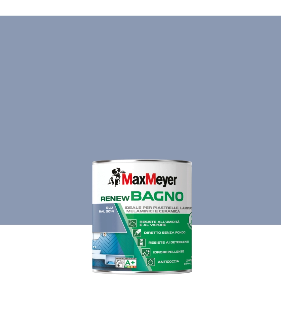 SMALTO ALL'ACQUA BAGNO MAX MEYER "RENEW" BLU 0,75 LT