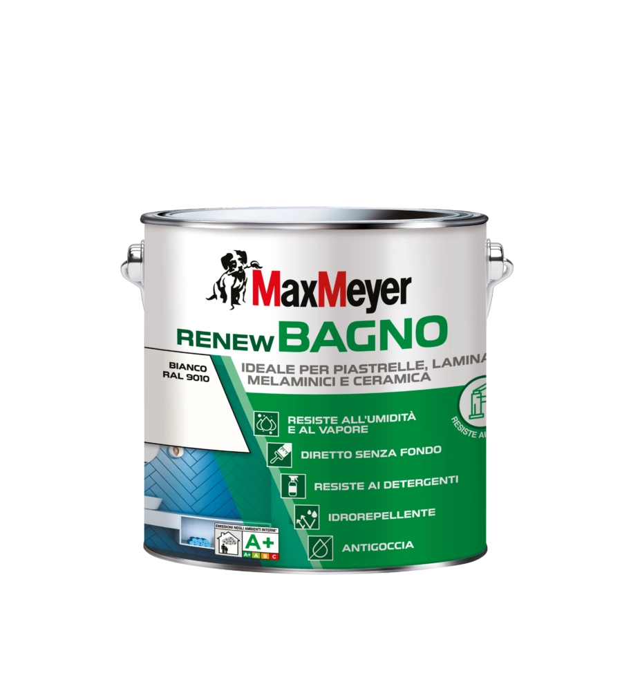 SMALTO ALL'ACQUA BAGNO MAX MEYER "RENEW" BIANCO 2 LT