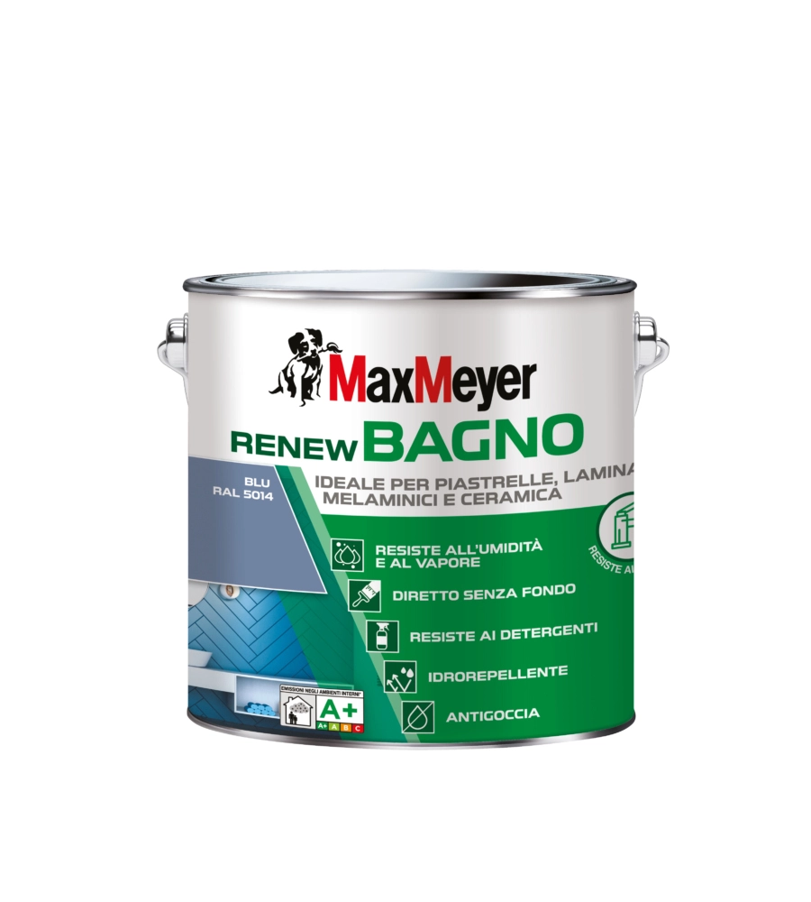 SMALTO ALL'ACQUA BAGNO MAX MEYER "RENEW" BLU 2 LT