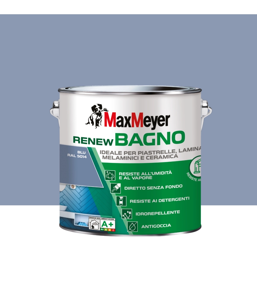 SMALTO ALL'ACQUA BAGNO MAX MEYER "RENEW" BLU 2 LT