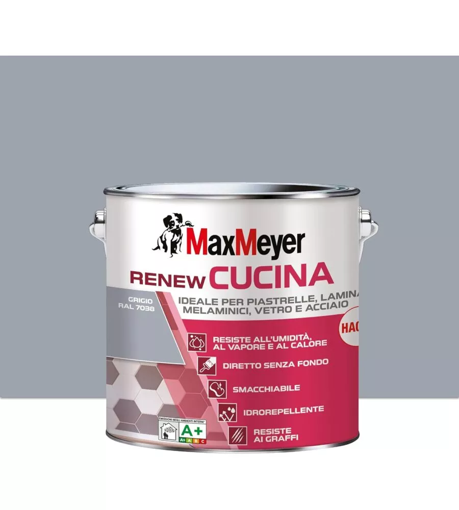 SMALTO ALL'ACQUA CUCINA MAX MEYER "RENEW" GRIGIO 2 LT
