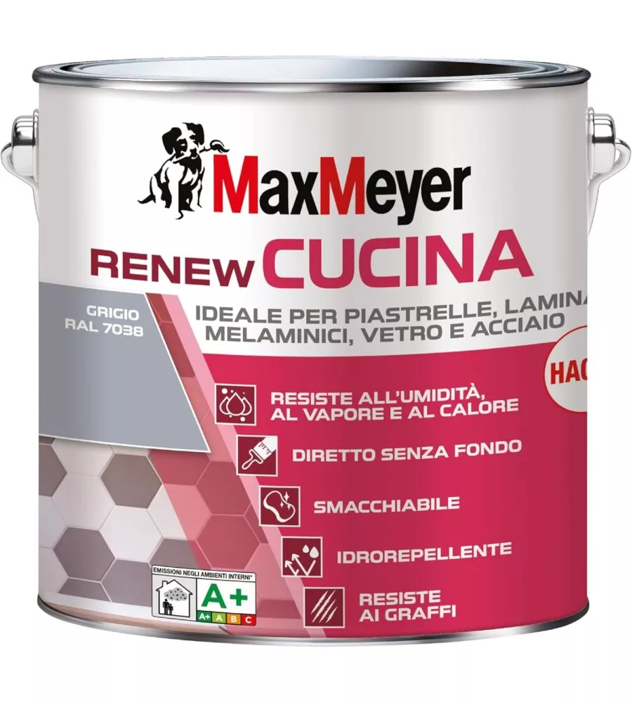 SMALTO ALL'ACQUA CUCINA MAX MEYER "RENEW" GRIGIO 2 LT