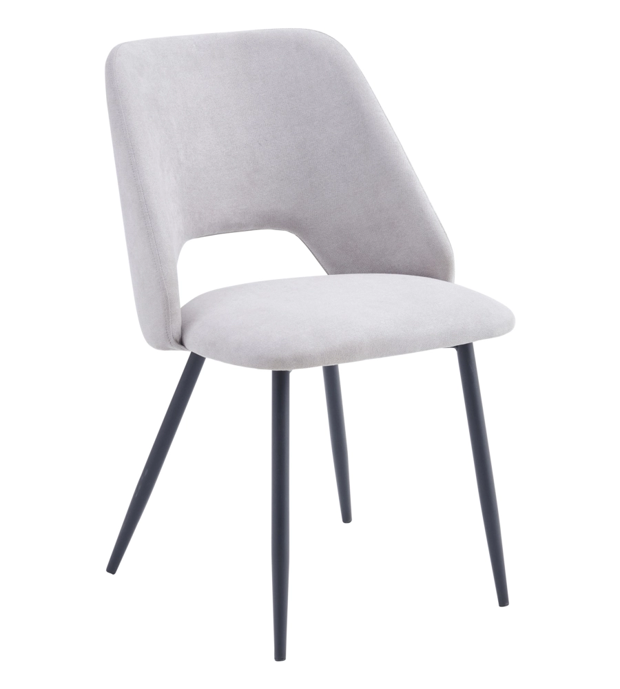 SEDIA DA PRANZO "JAMIE" IN TESSUTO BEIGE 4 PEZZI