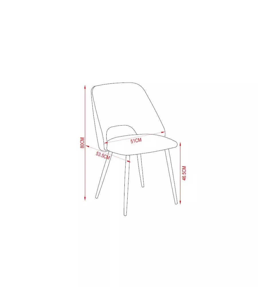 SEDIA DA PRANZO "JAMIE" IN TESSUTO BEIGE 4 PEZZI