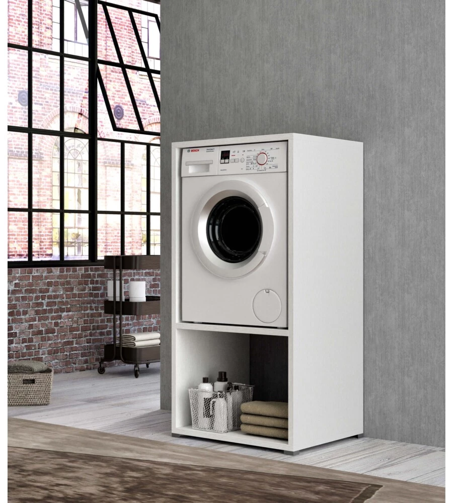 MOBILE PER LAVATRICE BIANCO CON VANO 70X64X146 CM