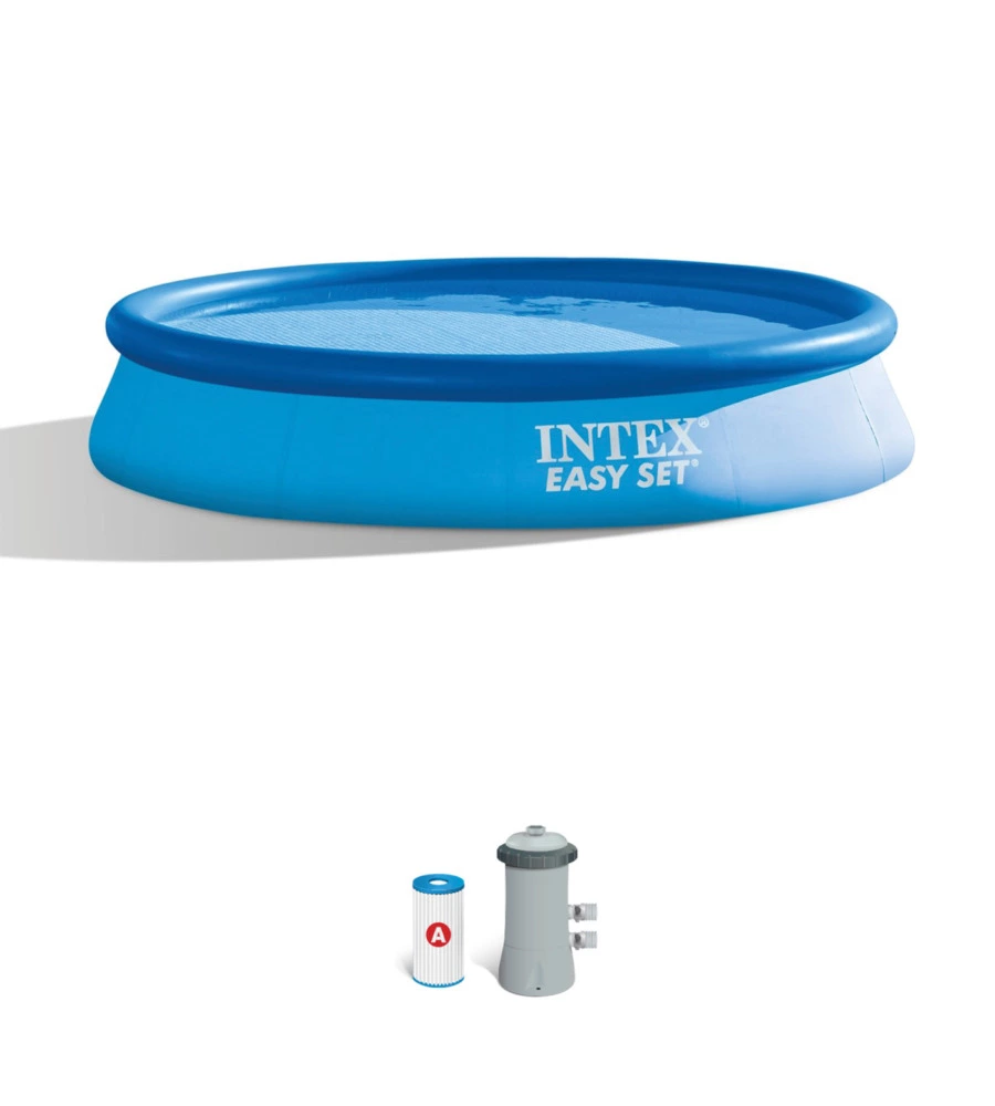 PISCINA GONFIABILE AUTOPORTANTE ROTONDA INTEX "EASY SET" 396X396X84 CM - COD. 28142NP