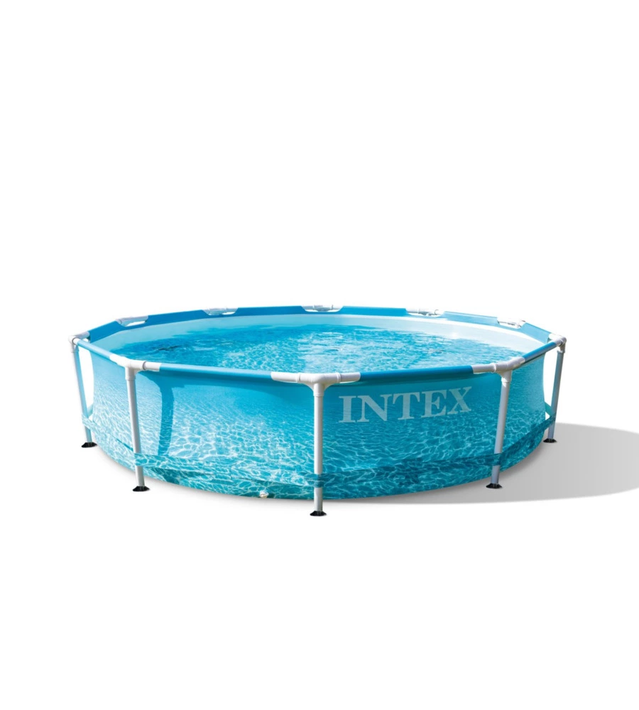 PISCINA FUORI TERRA CON STRUTTURA ROTONDA INTEX "METAL FRAME BEACHSIDE" BLU 305X305X76 CM - COD. 28206NP