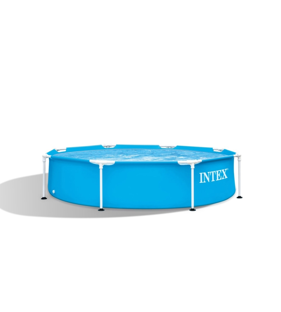 PISCINA FUORI TERRA CON STRUTTURA ROTONDA INTEX "METAL FRAME" AZZURRO 244X244X51 CM - COD. 28205NP