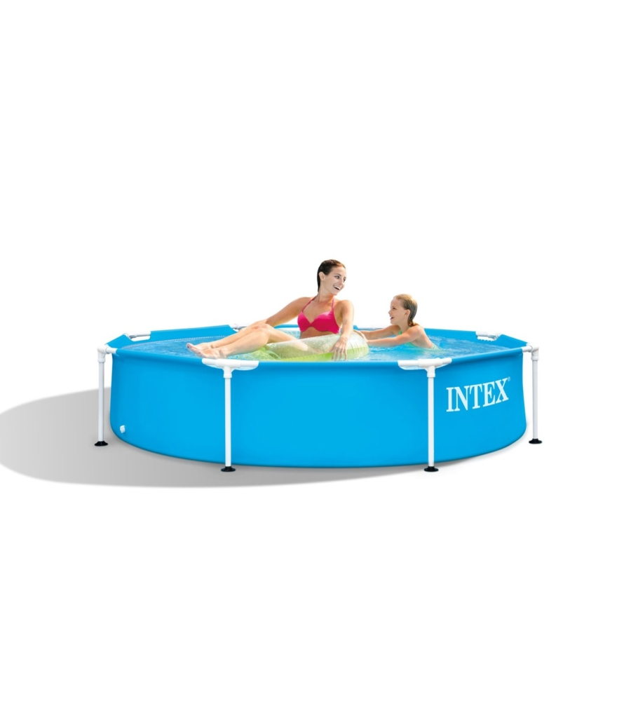 PISCINA FUORI TERRA CON STRUTTURA ROTONDA INTEX "METAL FRAME" AZZURRO 244X244X51 CM - COD. 28205NP