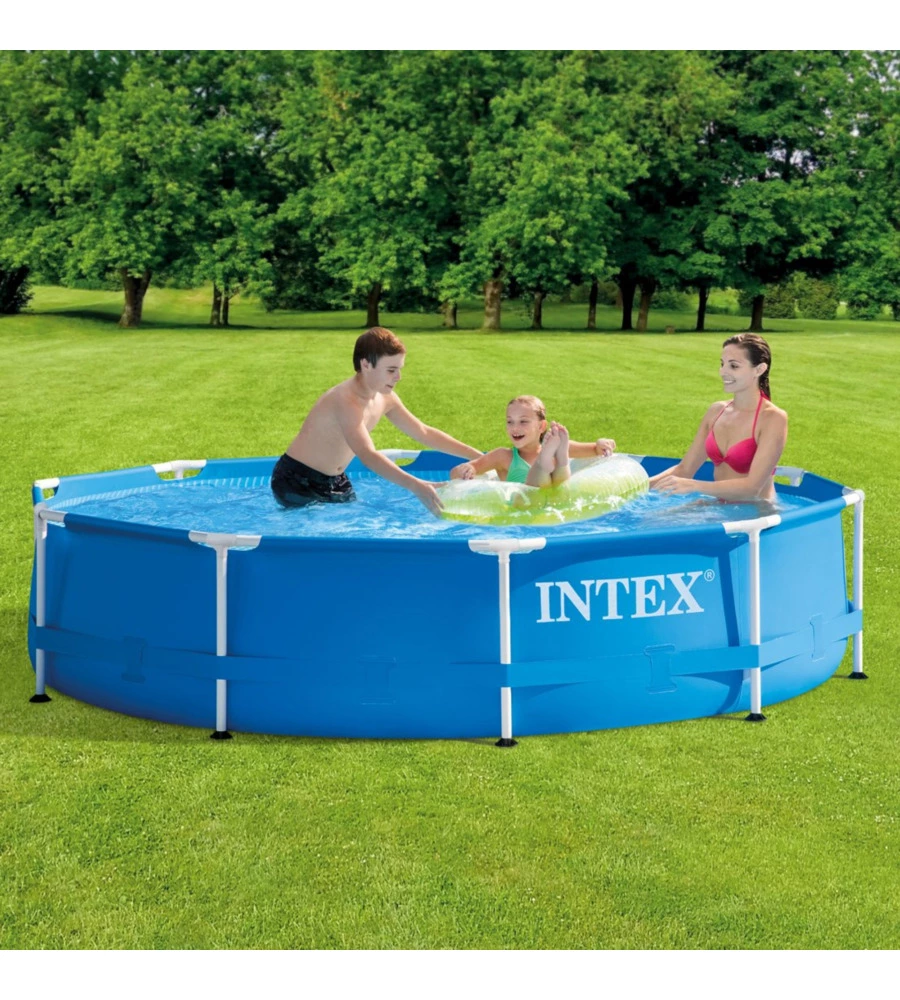 PISCINA FUORI TERRA CON STRUTTURA ROTONDA INTEX "METAL FRAME" BLU 305X305X76 CM - COD. 28202NP