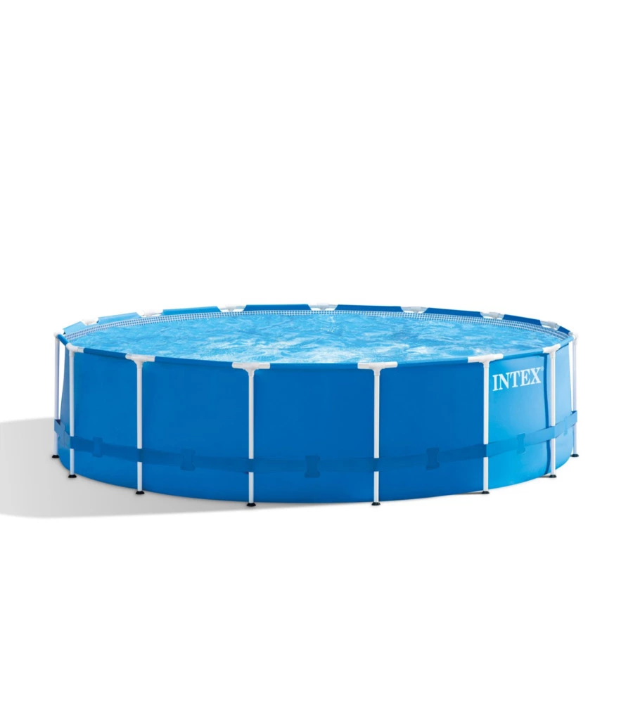 PISCINA FUORI TERRA CON STRUTTURA ROTONDA INTEX "METAL FRAME" BLU 457X457X122 CM - COD. 28242NP