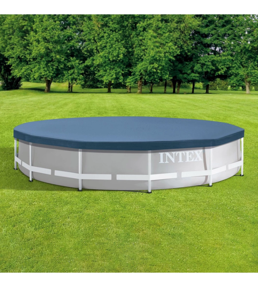 TELO DI COPERTURA ROTONDO PER PISCINE INTEX SPECIFICO PER MODELLO METAL E PRISMA FRAME 366X366X25 CM - COD. 28031