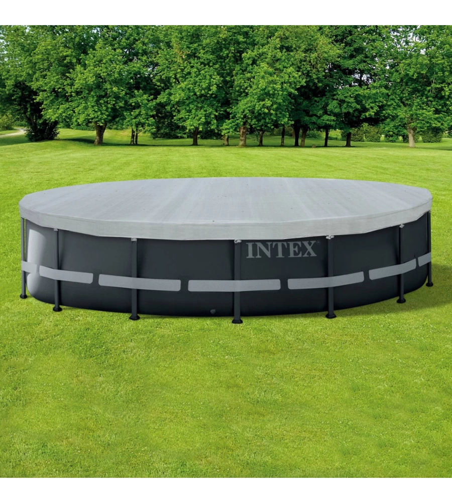 TELO DI COPERTURA ROTONDO PER PISCINE INTEX "DELUXE" SPECIFICO PER MODELLO FRAME 488X488X20 CM - COD. 28040