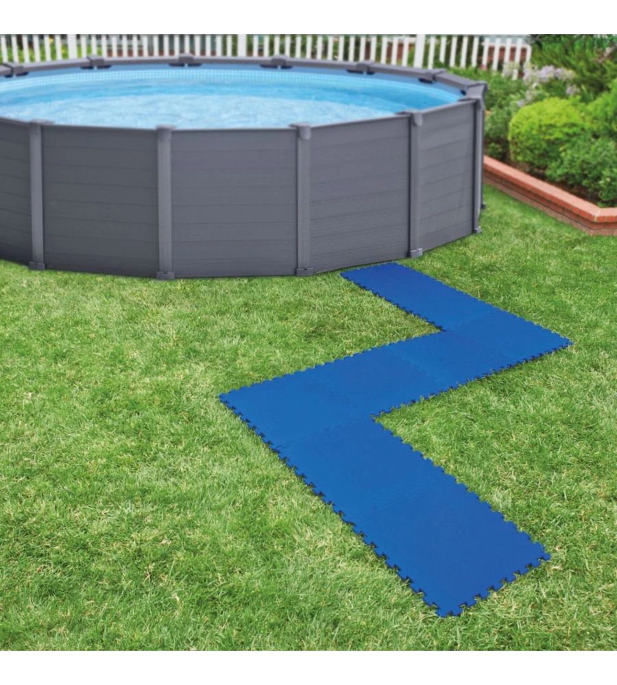 PIASTRELLA ANTISCIVOLO PER PISCINE INTEX IN POLIETILENE MORBIDO 50X50X1 CM - COD. 29081