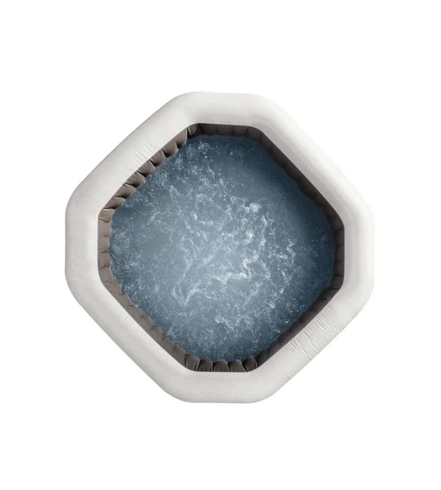 PISCINA IDROMASSAGGIO GONFIABILE INTEX "PURE SPA JET BUBBLE DELUXE" NERO 6 PERSONE 211X211X71 CM - COD. 28462