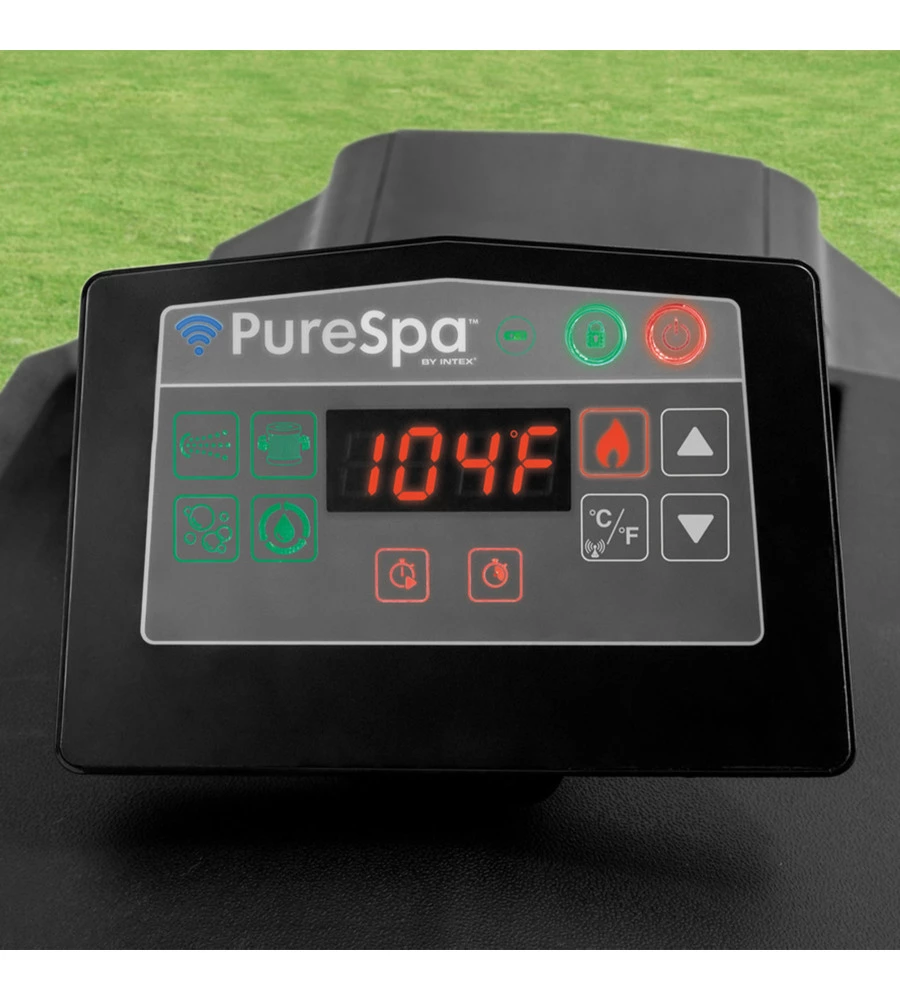 PISCINA IDROMASSAGGIO GONFIABILE INTEX "PURE SPA JET BUBBLE DELUXE" NERO 4 PERSONE 180X180X71 CM - COD. 28458