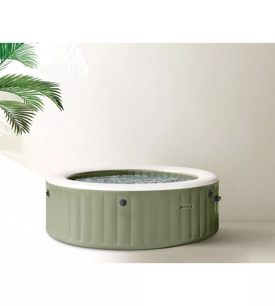 PISCINA IDROMASSAGGIO GONFIABILE INTEX "PURESPA BUBBLE MASSAGE" MARRONE 8 PERSONE 236X236X71 CM - COD. 28412NP