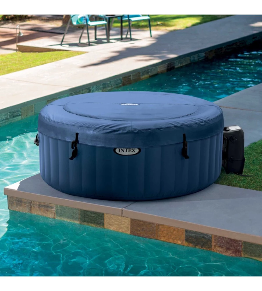 PISCINA IDROMASSAGGIO GONFIABILE INTEX "BUBBLE BLUE" 4 POSTI 180X180X66 CM - COD. 28486EX