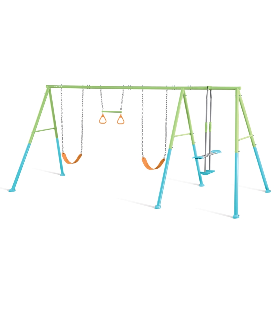 ALTALENA INTEX COLORATA CON SET DI GIOCO A 4 FUNZIONI 465X249X203 CM - COD. 44130