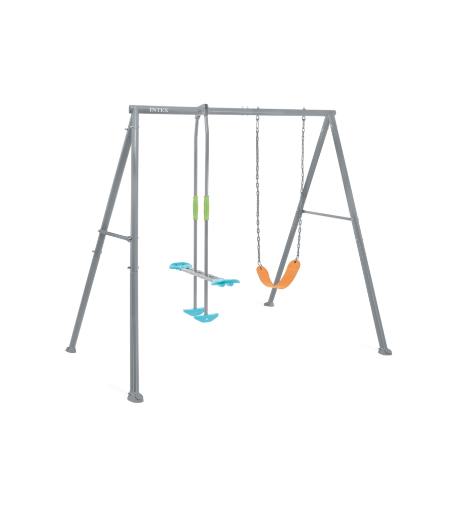 ALTALENA INTEX GRIGIO CON SET DI GIOCO A 2 FUNZIONI 249X249X203 CM - COD. 44122