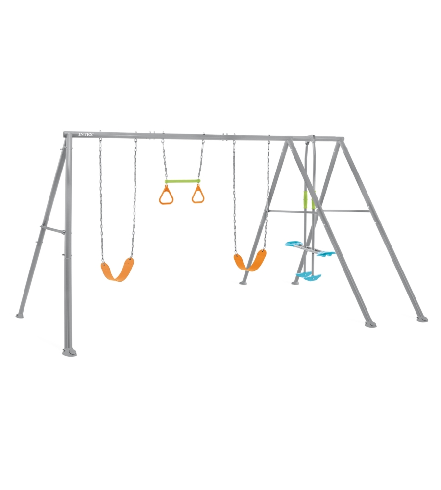 ALTALENA INTEX GRIGIO CON SET DI GIOCO A 4 FUNZIONI 465X249X203 CM - COD. 44131