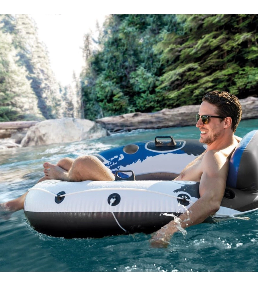 CIAMBELLA GONFIABILE INTEX "RIVER RUN" BLU 135X135 CM - COD. 58825EU