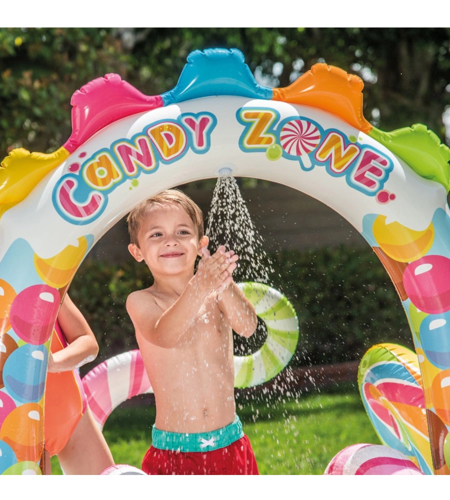 PISCINA GONFIABILE PER BAMBINI INTEX "PLAY CENTER CARAMELLE" 295X191X130 CM - COD. 57149NP