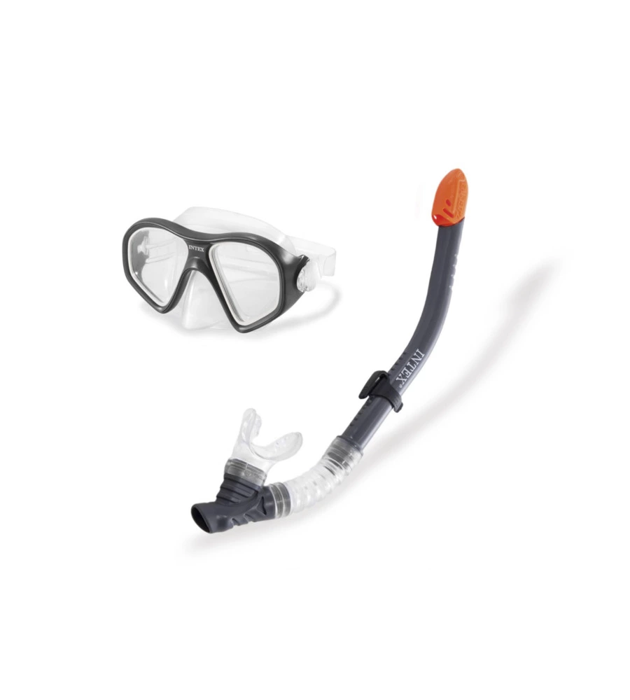SET MASCHERA E BOCCAGLIO INTEX "REEF RIDER" MULTICOLORE IN PLASTICA - COD. 55648
