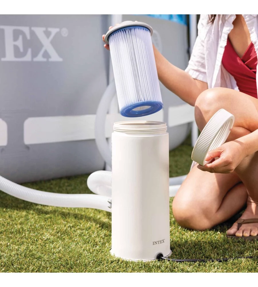 POMPA FILTRO A CARTUCCIA INTEX "KRYSTAL CLEAR" PER PISCINE EASY-FRAME 457X457 CM - COD. 26638