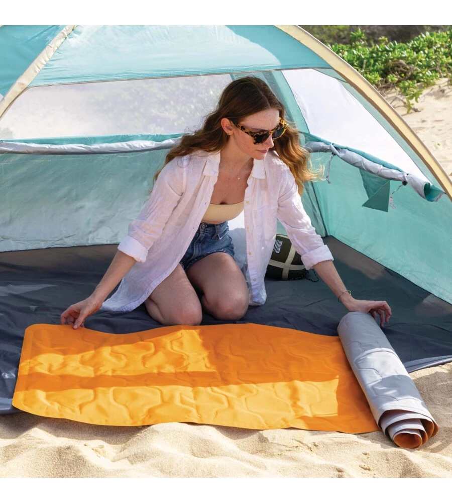 MATERASSO SINGOLO GONFIABILE INTEX "CAMPING" ARANCIONE 71X191X11 CM - COD. 64098NP