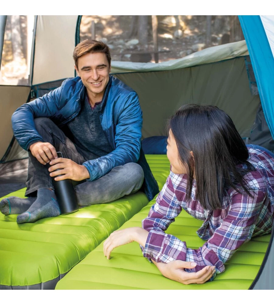 MATERASSO SINGOLO GONFIABILE INTEX "CAMPING" VERDE 76X191X17 CM - COD. 64097NP