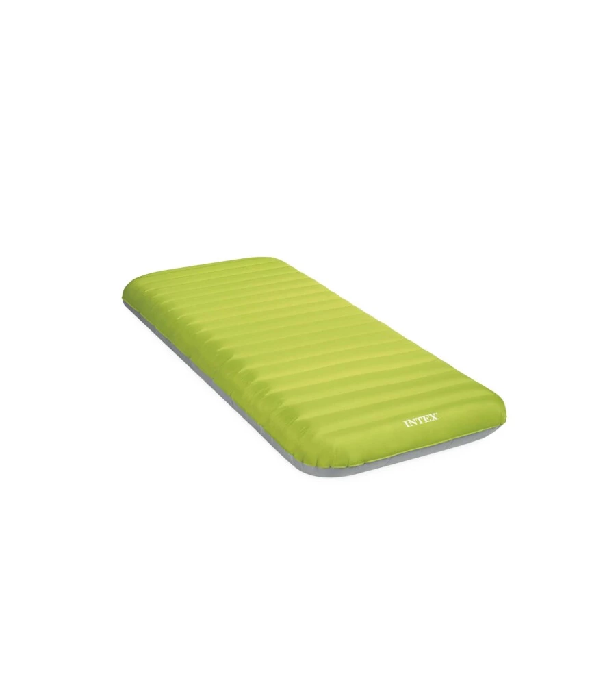 MATERASSO SINGOLO GONFIABILE INTEX "CAMPING" VERDE 76X191X17 CM - COD. 64097NP