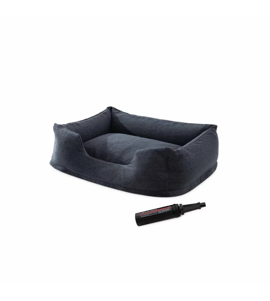 CUCCIA GONFIABILE PER CANI INTEX CON MINI POMPA MANUALE 79X58X22 CM - COD. 48701NP