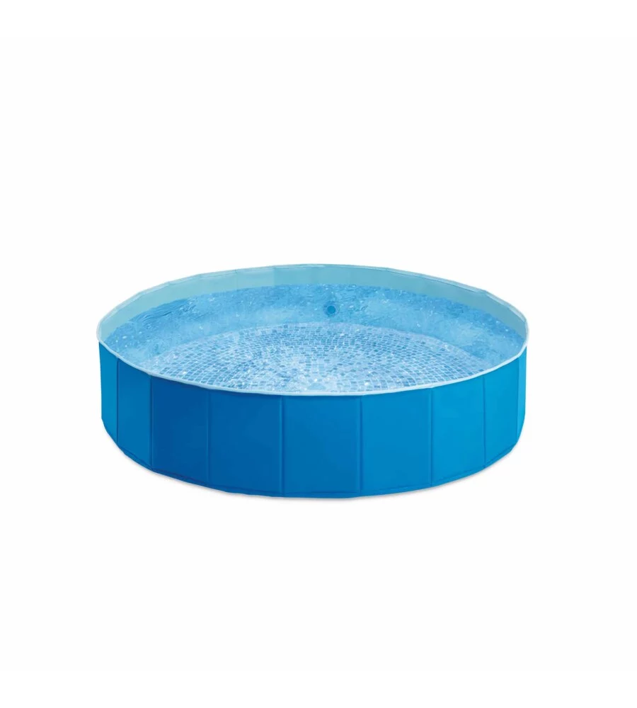 PISCINA FUORI TERRA CON STRUTTURA PIEGHEVOLE RIGIDA PER CANI INTEX AZZURRA 152X152X30 CM - COD. 48400NP